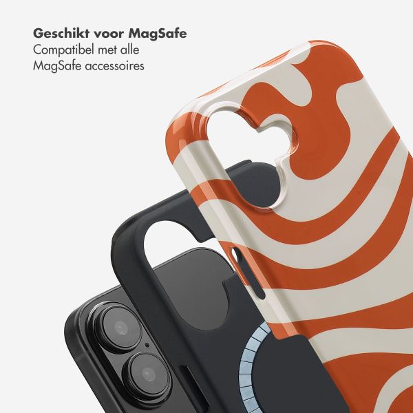 Selencia Vivid Tough Backcover met MagSafe iPhone 16 - Dream Swirl Orange