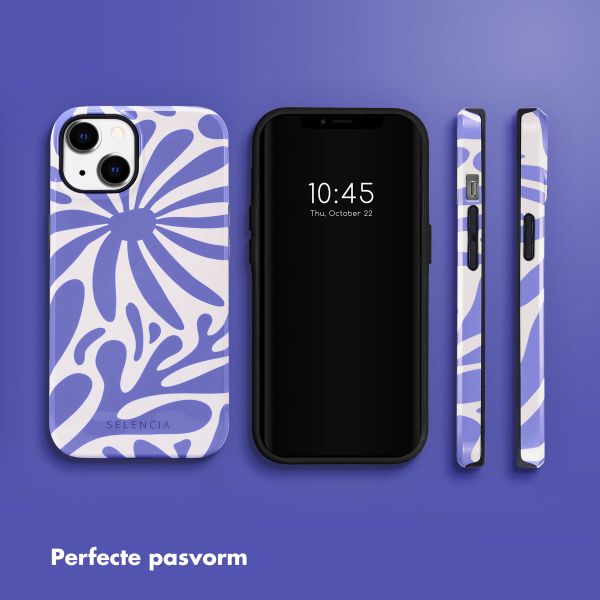 Selencia Vivid Backcover Apple iPhone 14 - Modern Bloom Sapphire Blue