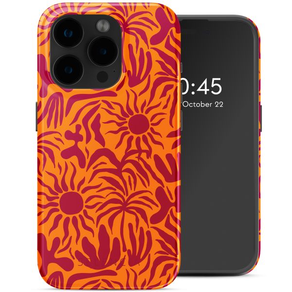 Selencia Vivid Backcover met MagSafe Apple iPhone 15 Pro - Tropical Vibes Apricot