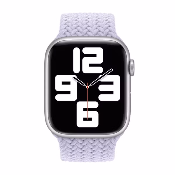 Apple Gevlochten solobandje Apple Watch | 38/40/41/42 mm - Maat 3 - Purple Fog