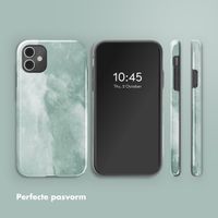 Selencia Vivid Tough Backcover iPhone 11 - Marble Grayed Jade