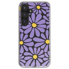 imoshion Design hoesje Samsung Galaxy S24 FE - Tropical Violet Flowers Connect