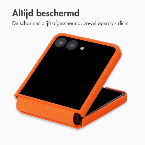 Accezz Grid Backcover Samsung Galaxy Z Flip 8 - Oranje