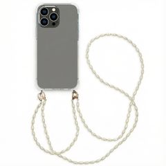 imoshion Backcover met koord + armband - Parels Apple iPhone 14 Pro Max - Transparant