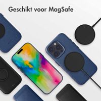 Accezz MagSafe Leather Backcover Apple iPhone 16 Pro - Nightfall Blue