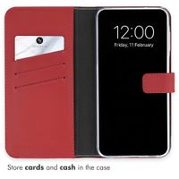 Selencia Genuine Leather Book Case Samsung Galaxy S26 FE - Red