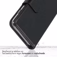 Selencia Echt Lederen Bookcase Samsung Galaxy S21 - Zwart