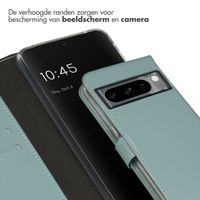 Selencia Echt Leren Bookcase Google Pixel 8 Pro - Air Blue