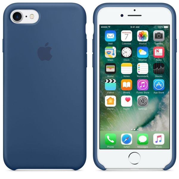 Apple Silicone Backcover Apple iPhone SE (2022 / 2020) / 8 / 7 - Ocean Blue