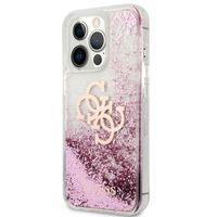 Guess 4G Logo Liquid Glitter Backcover iPhone 13 Pro - Pink