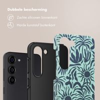 Selencia Vivid Backcover Samsung Galaxy S23 - Tropical Vibes Light Blue