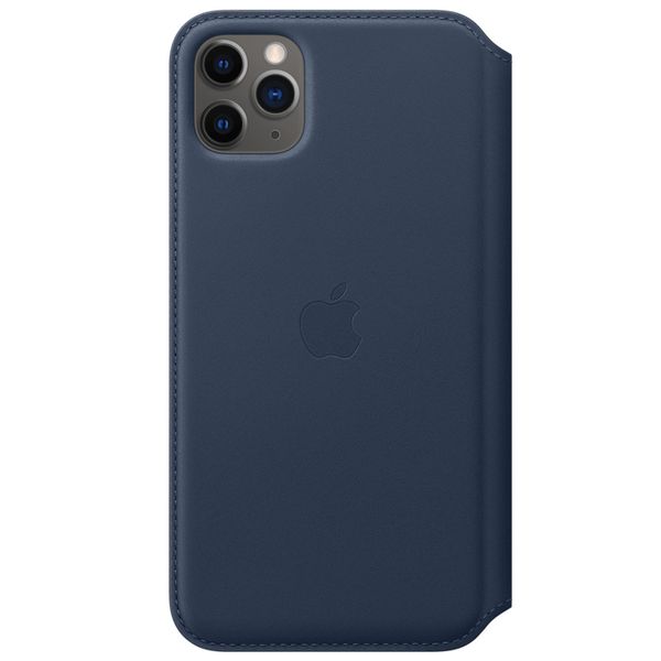 Apple Leather Folio Bookcase iPhone 11 Pro Max - Deep Sea Blue