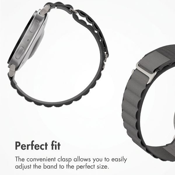 Accezz Nylon Alpine Band Samsung Galaxy Watch 9 (40/44mm) / Watch 8 (40/44mm) / Classic (46mm) - Dark Grey