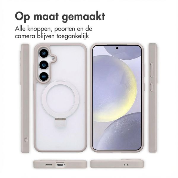 Accezz Ring Stand Backcover met MagSafe Samsung Galaxy S24 Plus - Grijs