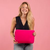 imoshion Laptop hoes 14 inch - Laptopsleeve met vak - Hot Pink