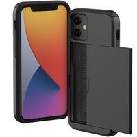 imoshion Backcover met pasjeshouder Apple iPhone 12 Mini - Zwart