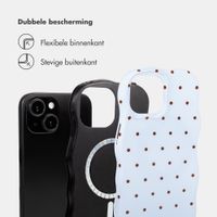 Selencia Vivid Wavy Backcover met MagSafe Apple iPhone 15 - Happy Dots Digital Sky