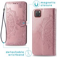 imoshion Mandala Bookcase Huawei Y5p - Rosé Goud