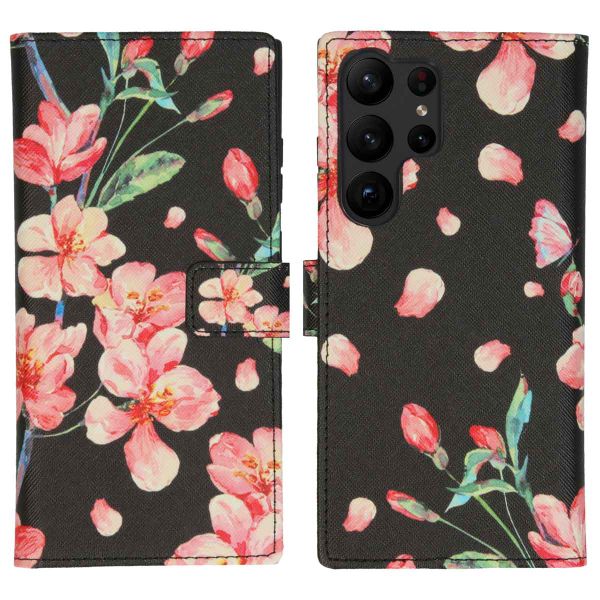 imoshion Design Softcase Bookcase Samsung Galaxy S23 Ultra - Blossom Black