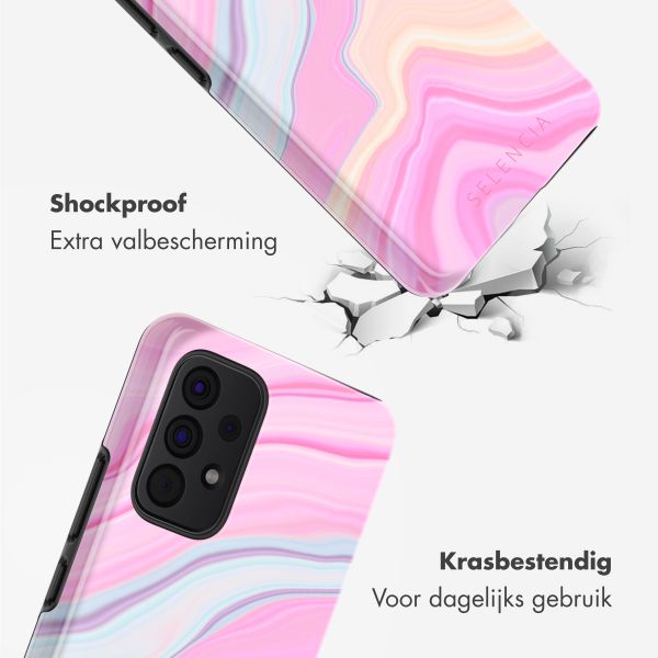 Selencia Vivid Backcover Samsung Galaxy A53 - Pastel Lipstick Marble