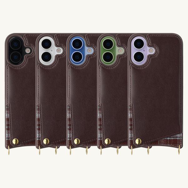 Selencia Nova Telefoonhoes met Koord en Pashouder Apple iPhone 17 - Checks
