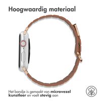 imoshion Magnetisch lederen bandje Apple Watch Series 1 t/m 9 / SE (38/40/41 mm) | Series 10 / 11 (42 mm) - Bruin