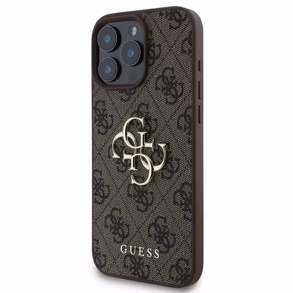 Guess 4G Metal Logo Backcover Apple iPhone 16 Pro - Bruin