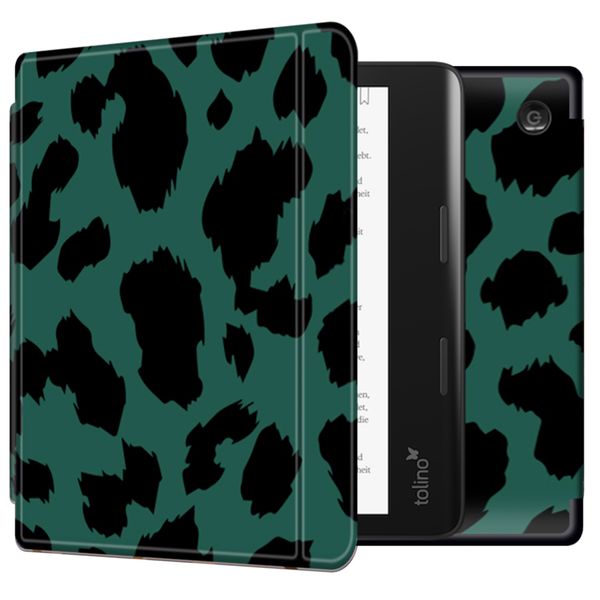 imoshion Design Slim Hard Case Sleepcover met stand Kobo Sage / Tolino Epos 3 - Green Panther