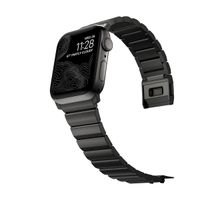 Nomad Magnetische stalen schakelband Apple Watch Series 1 t/m 10 / SE / Ultra (2) (44/45/46/49 mm) - Grafiet