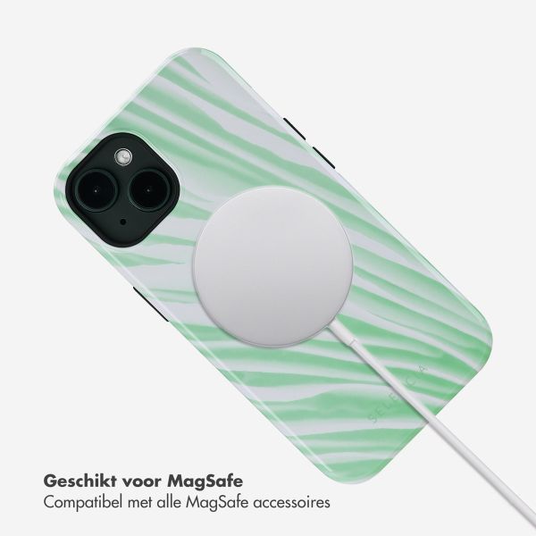 Selencia Vivid Backcover met MagSafe Apple iPhone 14 - Nature Grayed Jade
