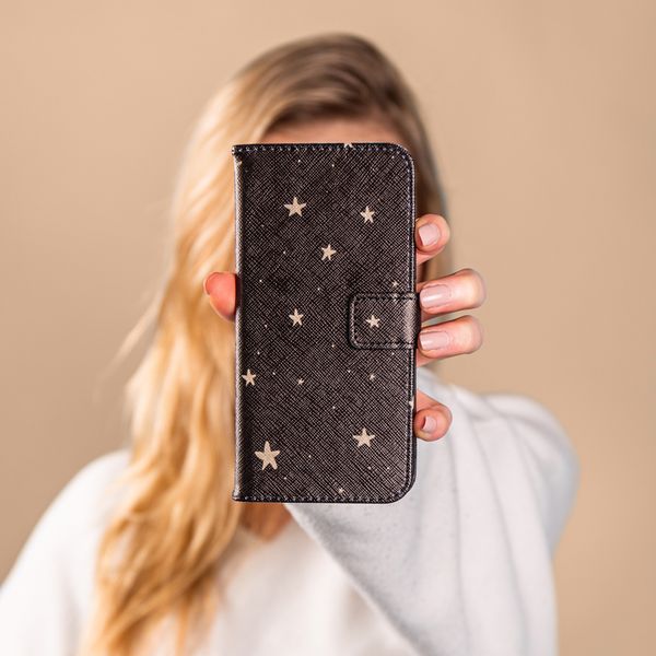 imoshion Design Softcase Bookcase Apple iPhone 12 Mini - Stars Gold