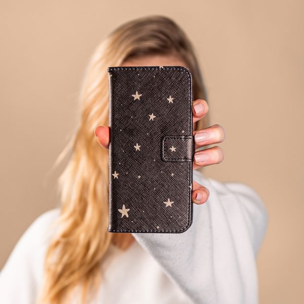 imoshion Design Softcase Bookcase iPhone 12 Mini - Stars Gold