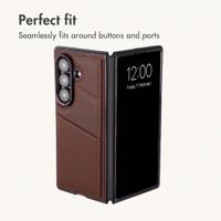 imoshion Faux Leather MagSafe Back Cover with Card Holder Samsung Galaxy Z Fold 8 Ultra - Dark Brown