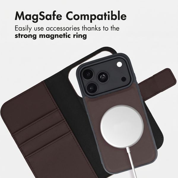 imoshion Detachable 2-in-1 Luxury Bookcase Apple iPhone 18 Pro / 17 Pro - Brown