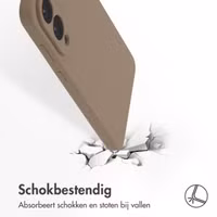 Accezz Liquid Silicone Backcover met MagSafe Samsung Galaxy S25 Edge - Lichtbruin