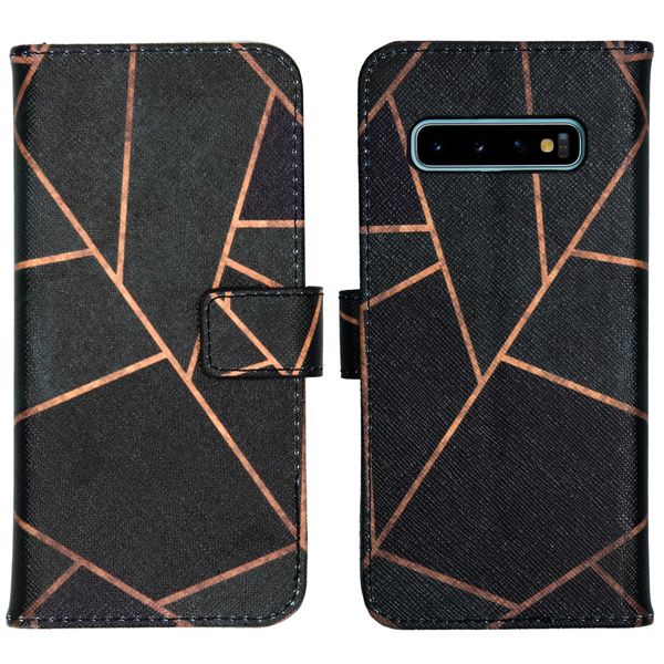 imoshion Design Softcase Bookcase Samsung Galaxy S10 - Black Graphic