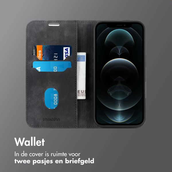 imoshion Slim Bookcase Apple iPhone 12 (Pro) - Zwart