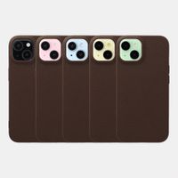 imoshion Texture Backcover Apple iPhone 15 - Donkerbruin