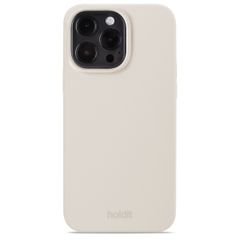 Holdit Silicone Case iPhone 15 Pro Max - Light Beige