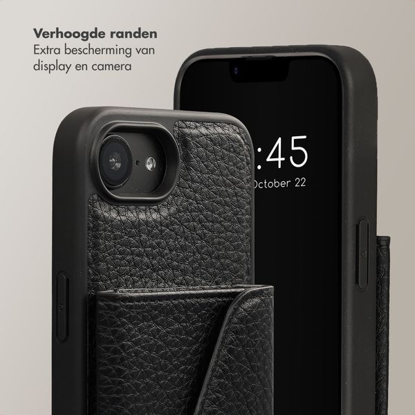 Selencia Sera Telefoonhoes met Koord en Envelop Pashouder Apple iPhone 17e / 16e - Zwart