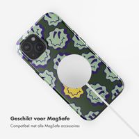 Selencia Vivid Backcover met MagSafe Apple iPhone 15 - Wavy Smiley Green