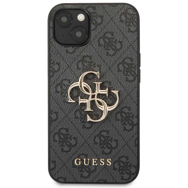 Guess 4G Metal Logo Backcover Apple iPhone 13 - Grijs