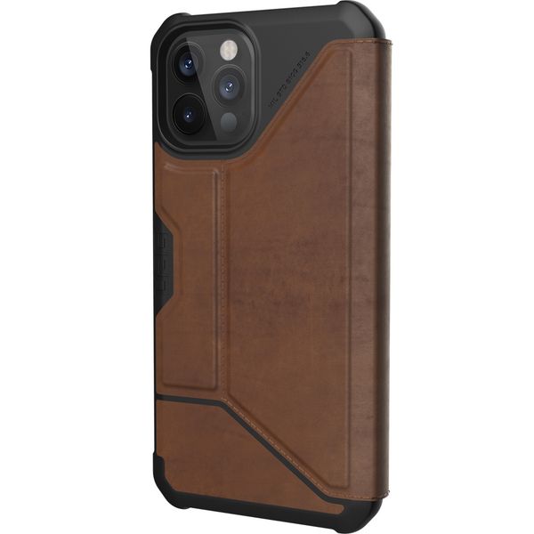 UAG Metropolis Bookcase iPhone 12 Pro Max - Leather Brown