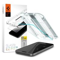 Spigen EZ Fit Glas.tR met installatietray - 1 pack Apple iPhone 15