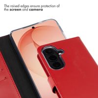 Selencia Genuine Leather Book Case Samsung Galaxy S26 Plus - Red