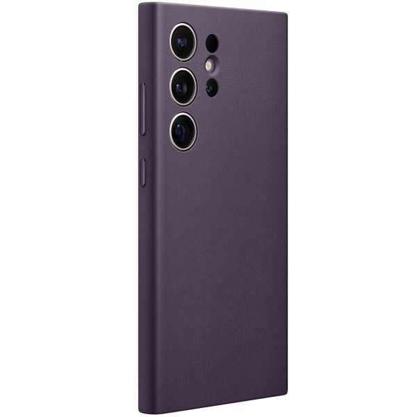 Samsung Originele Vegan Leather Case Galaxy S24 Ultra - Dark Violet