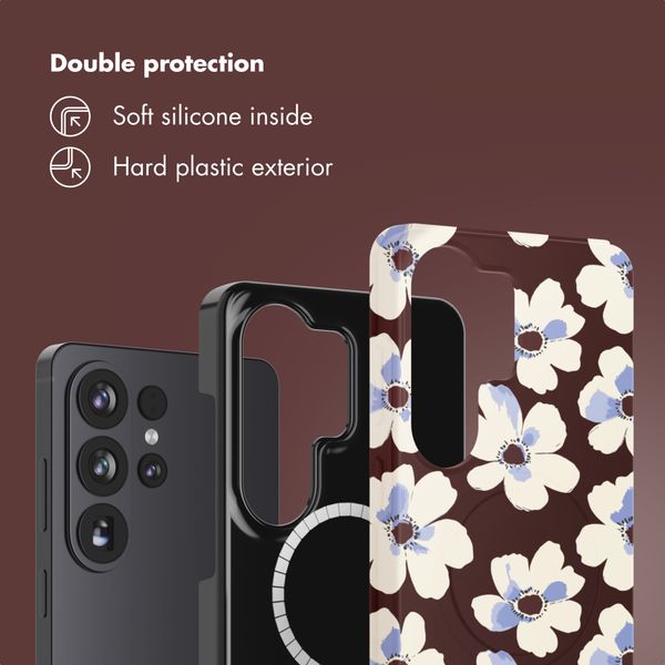 Selencia Vivid Back Cover with MagSafe Samsung Galaxy S26 Ultra - Choco Flower Pop