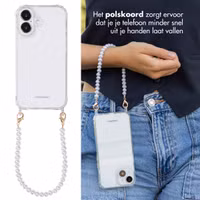 imoshion Backcover met Telefoonkoorden Apple iPhone 16 - Parels