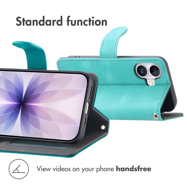 imoshion Bookcase with Strap Apple iPhone 17 - Turquoise