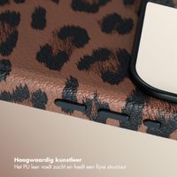 Selencia Sabi Backcover Panterprint met MagSafe Apple iPhone 17 Pro Max - Mocha Brown